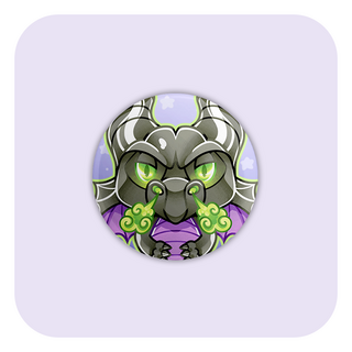Nya Nya Neko Maleficent Dragon Badge Button