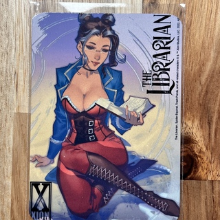 [PRE-ORDER] The Librarian SIGNED Metal Trading Card
