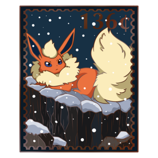 Flareon Stamp Enamel Pin