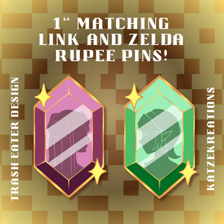 Link + Zelda Rupee Mini Pin Set