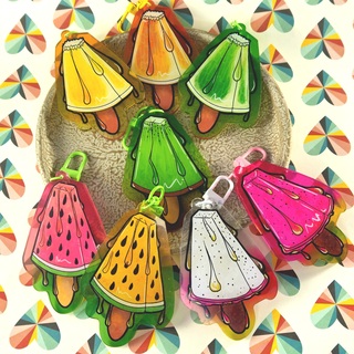 Fruit Popsicle Keychain