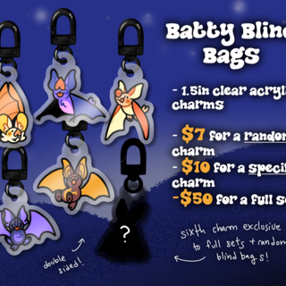 Batty Acrylic Charm Blind Bags