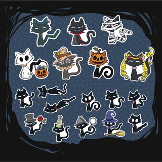 Noir Miaw Die-Cut Stickers