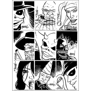 ANDREW MANGUM COMIC ART 9-CARD CHASE SET