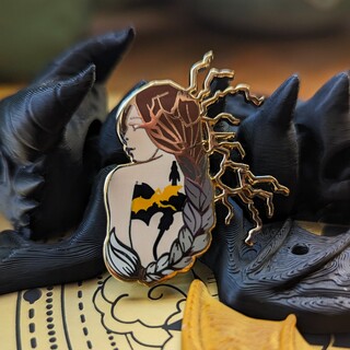 Violence fourth wing enamel pin