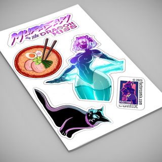 Murasaki & the Dragon Kiss - Sticker Sheet 01