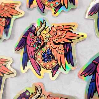 Uriel Angel of Wisdom | Biblically Accurate Angel Dragon Holographic Vinyl Sticker