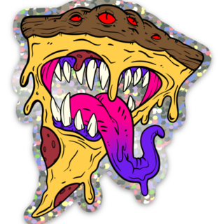 Glitter Cheese Sticker