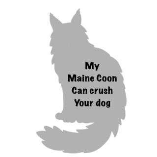 My Maine Coon Can Crush Your Dog nickel plated pin