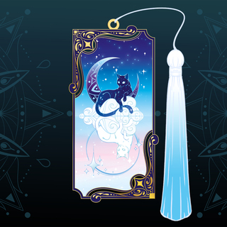 Large Bookmark - Celestial Reflection Cats