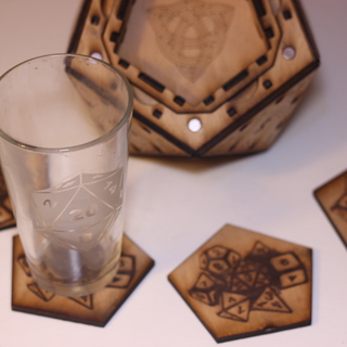Add-on: Drink Coasters (Nested Inside Dice Tray)