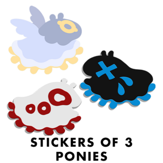 3 Pony Stickers