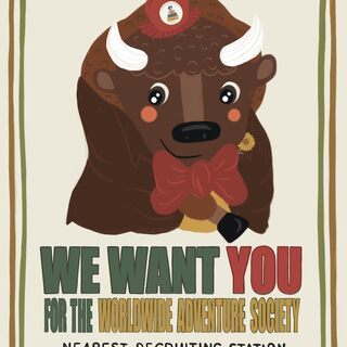 Adventure Society Recruiting Poster Art Print