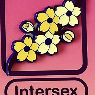 Intersex Sakura Pride Enamel Pins