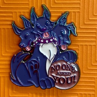 Cerberus Soft Enamel/Rainbow Metal Pin