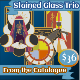 Stained Glass Pin Set