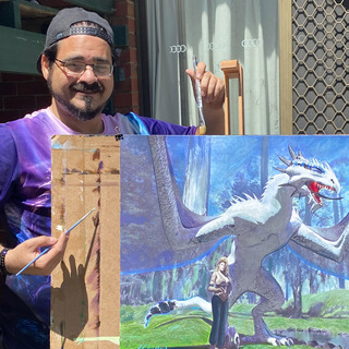 Epic Acrylic Fantasy Painting Commission