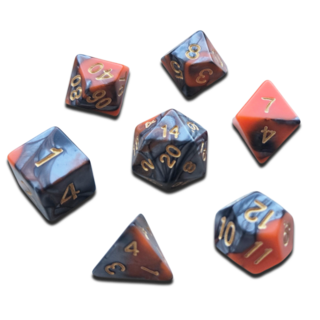 Dice Set (Cross Orange)