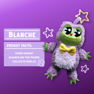 Frog Friends Plush Charm: Blanche (Lavender)