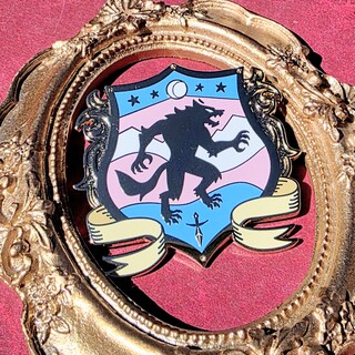 Past Heraldry Transgender Werewolf Pin