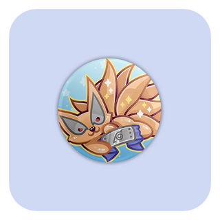 Nekomon Nine Tail Fox Badge Button