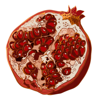 Pomegranate Fruit Enamel Pin