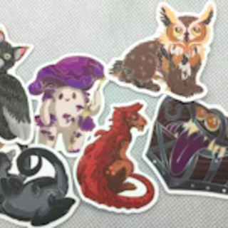 dnd cute critters sticker pack