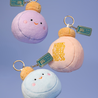 3 x Ferris Wheel Press Plushie Keychain