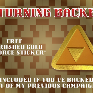 Freebie Brushed Gold Triforce Sticker