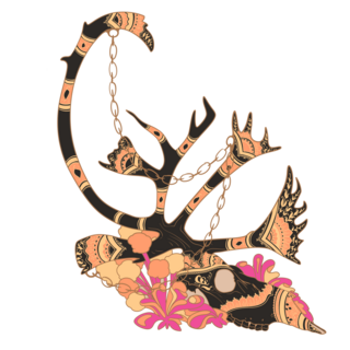 Caribou Skull Enamel Pin