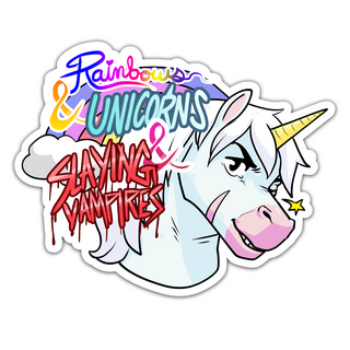 "Rainbows and Unicorns" Sticker