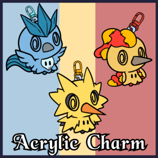 Legendary Bird Trio Acrylic Charm