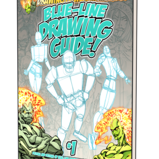 DIGITAL EDITION: DRAWING POWERFUL HEROES BLUE-LINE DRAWING GUIDE