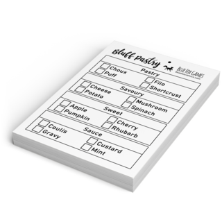 Bluff Pastry 50 Sheet Ingredient Pad