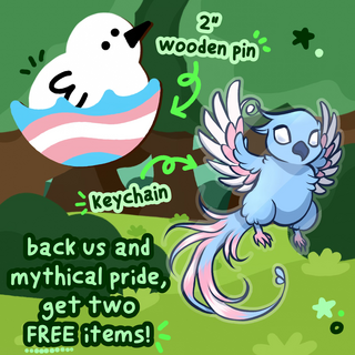 Extra Cross-Collab 2" Trans Bird Pin
