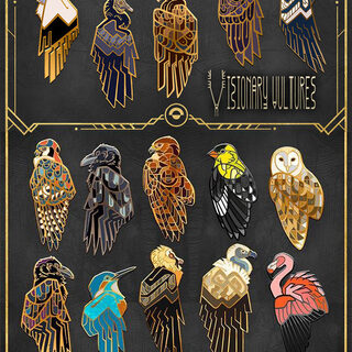 Visionary Vultures 1: All 16 Pins Set