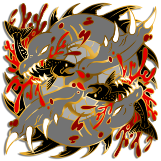 Gold Distorted Nessie Pin