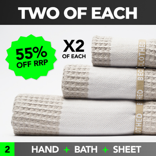 Two of Each: Hand + Bath + Sheet