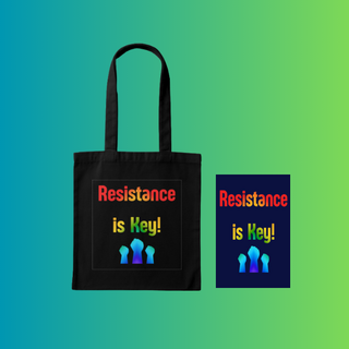 Resistance is Key Tote Bag and Journal