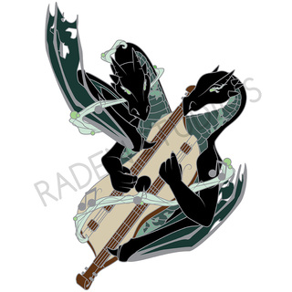 Mythical Bards Series 2 "Haunted Dragon" Hard Enamel Pin