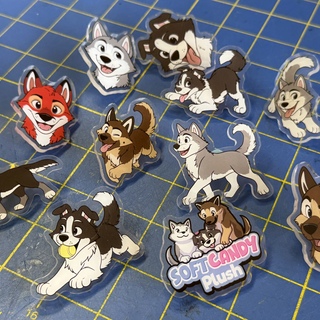 Acrylic Pin Set of all the characters and Logo (8 designs)