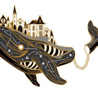 Deadwale Pin - Gold + Black with Stars