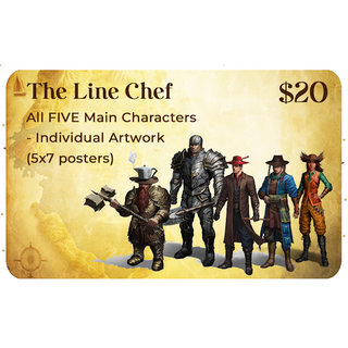The Line Chef - 5x7 artwork