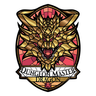 Old Pin - Dungeon Master Dragon - Gold