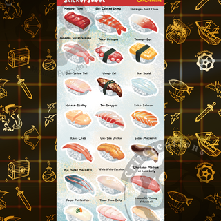 Nigiri Sushi Sticker Sheet