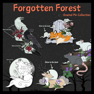 Forgotten Forest - Glow in the dark pin