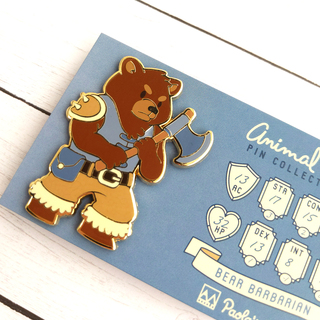 Bear Barbarian Enamel Pin