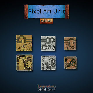 Pixel Art Units Coin Set