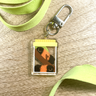 Woolly Bear Acrylic Keychain