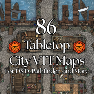 City Roll20 & Foundry VTT Dynamic Lighting Maps (day/night)
